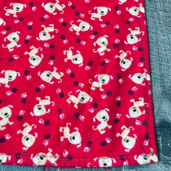 Puppy Dog Print Baby Crib Nursery Blanket - Picture 1 of 3